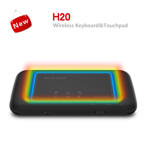QUNSHITECH Russo, inglese H20 Pieno Touchpad Retroilluminato Mini Tastiera con 2.4G Wireless IR Remote Control per Smart TV Box Android - Product Image 4