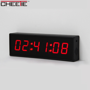 CHEETIE CP13 красные цифровые часы обратного отсчета, электронные светодиодные цифровые часы с миллисекунд - Product Image 3