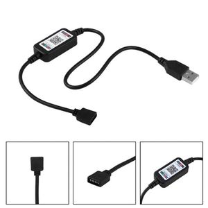 Музыкальный контроллер со светодиодной полосой, USB, 4-контактный, синий зуб, RGB, 5 В, 24 В, режим микрофона, 1600 млн цветов, диммер, мини-RGB, контроллер света - Product Image 2