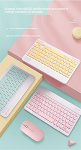 Venta caliente al por mayor nuevo colorido estudiante BT teclado inalámbrico y ratón combinado para Ipad Android Tablet - Product Image 4
