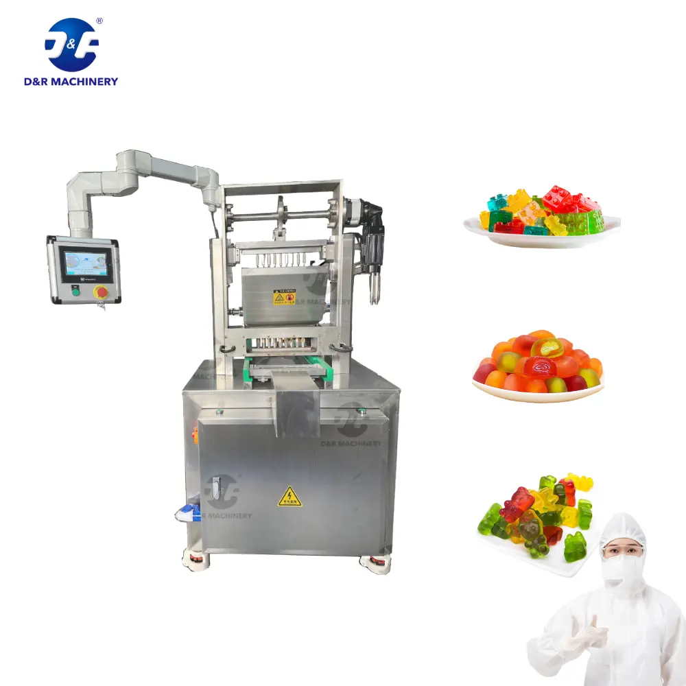 Mini Semi-automatic jelly candy depositor making machines gummy candy making machine for pectin gelatin candies production line