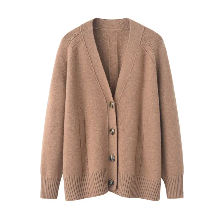Design in puro Cashmere materiale donna Cardigan maglione lavorato a maglia Cashmere cappotto maglione