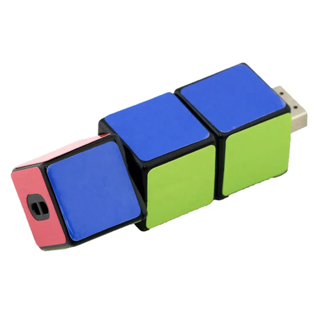 DIGIBLOOM Hot Selling Rubik Cube USB 2.0 3.0 Flash Drive 128GB 64GB 32GB 16GB Color Rotated Cube USB Stick