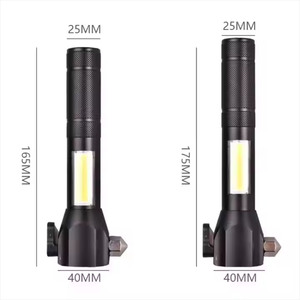 Linterna de escape de martillo de seguridad de uso de emergencia recargable USB multifunción con luz lateral COB - Product Image 4