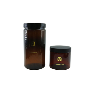 30ml 50ml 60ml 80ml 100ml 120ml 150ml 200ml 250ml 300ml 500ml 1000ml Food Grade Amber Brown Plastic Pet <strong>Jar</strong> with Lid - Product Image 2