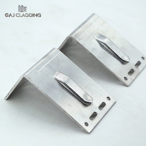 Design moderno resistente alla ruggine telaio di supporto in metallo morsetto in alluminio staffa singola per il sistema di rivestimento della facciata - Product Image 1
