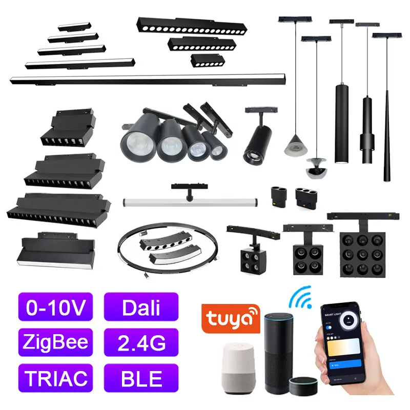 LEDEAST 48V Niederspannungs-LED-Magnet licht DC48V DALI TRIAC 0-10V 1-10V TUYA Zigbee Smart Magnetic Track Light