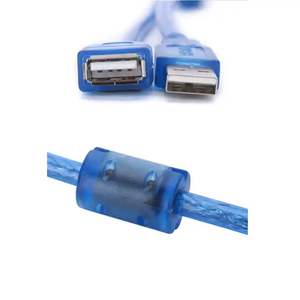 厂家直销5m蓝色透明电脑电缆USB 2.0公对母USB 2.0扩展数据线适配器 - Product Image 3