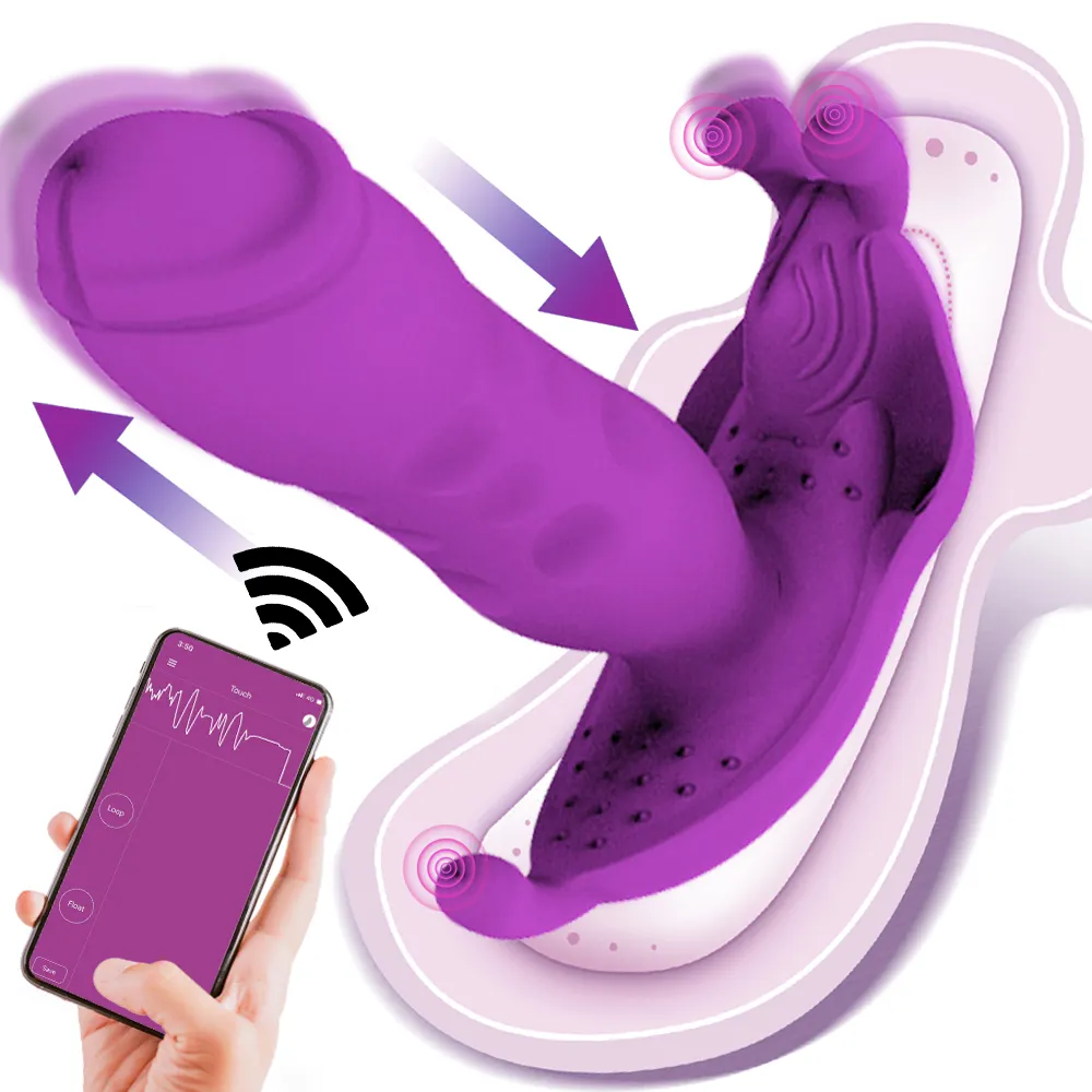 Bluetooth APP telecomando mutandine vibranti femminili giocattoli Sexy anali nuovi giocattoli del sesso vibratori Dildo di spinta per le donne