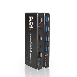 USB3.0 KVM2 in <strong>1</strong> Out Switcher 4K60HZ with Infrared Remote Control Upgraded Version Supports HD <strong>Output</strong> Custom logo Printing