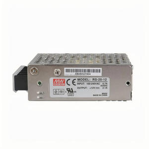 RS-25-12 25W <span class=keywords><strong>12V</strong></span> 2.1A Fonte de alimentação de saída única com entrada universal e design compacto para aplicações industriais