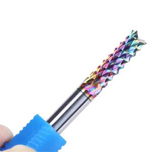 Factory Customized CNC Router Bit Set Spiral <strong>PCD</strong> End Mill <strong>Cutters</strong> DLC Rainbow Coating ODM/OEM Colorful Corn Milling <strong>Cutters</strong> - Product Image 2