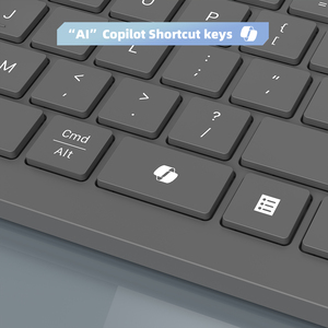 Tecla de copiloto inteligente AI, teclado silencioso ultrafino silencioso, teclado y ratón inalámbricos para ordenador de oficina delgado y silencioso para ordenador portátil - Product Image 3