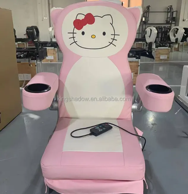 Sofá de pedicura con diseño de gatito para niños, silla rosa de masaje para pedicura, Producto popular
