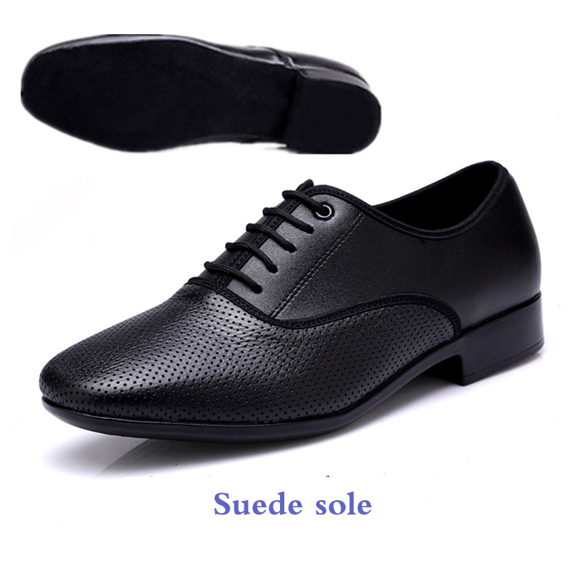 Semelle en daim noir de 2,5 cm avec trou