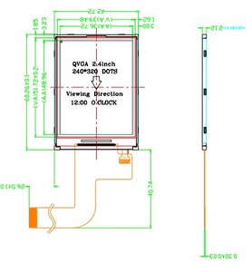 2,4 Zoll 240 × 320 SPI Schnittstelle mit ST7789 IC TFT LCD-Anzeigenmodul