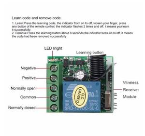 HF-Sender 433 MHz Fernbedienungen mit drahtlosem Fernbedienung schalter DC 12V 1CH Relais Empfänger modul