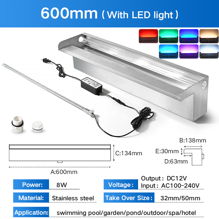Silver 600mm-8W + Adaptateur