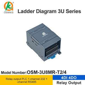 Oshangming 4 <strong>Input</strong> 4 Relay <strong>Output</strong> Plc Programming <strong>Controller</strong> with RS232 RS485 Modbus Rtu for Farm - Product Image 2