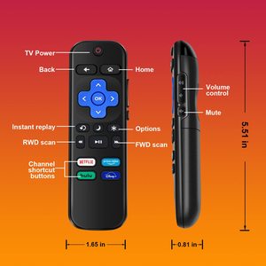 TCL /Hisense Sharp /Onnと互換性のあるRoku TVの交換済みリモコン