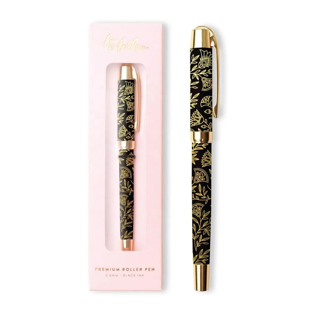 beautiful custom flower design pen floral metal ball pen heat transfer floral print pen for women gift