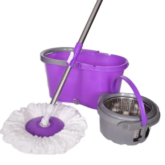 De la marca más popular 3M Sco.tch-brite T6 Single Bucket Spin Mop-Compact/Clean/100% Microfiber/Trap Dust, gris