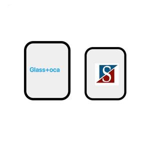 Apple için Lcd cam Oca dokunmatik ekran değiştirme izle iWatch serisi 7 8 S7 LCD ekran ön cam Lens paneli OCA tutkal ile - Product Image 1