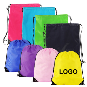 Custom LOGO Durable Outdoor Exercise Clothes Polyester Gym Draw <strong>String</strong> Bags <strong>Nylon</strong> Drawstring Backpack Bag - Product Image 1