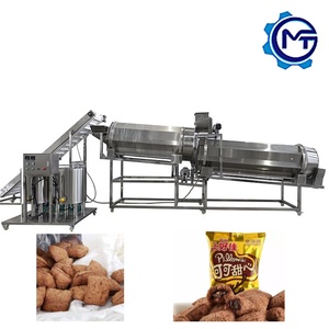 Cuscino di riempimento di cioccolato Snack cibo estrusore per il riempimento di nucleo linea di trasformazione Snack