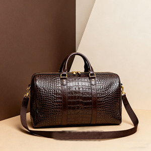 Nhà Sản Xuất OEM Đẹp Lớn Mens Cá Sấu Cá Sấu Mô Hình Giả Da Qua Đêm Mang Theo Trên Phòng Tập Thể Dục Thể Thao Túi Du Lịch Túi Cho Du Lịch - Product Image 6