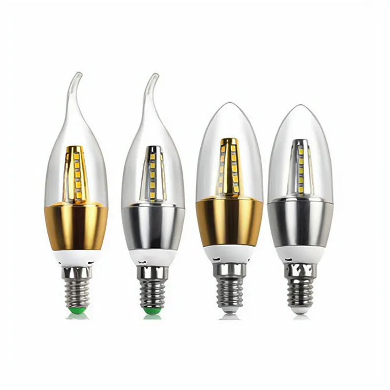 E14 E27 ampoule de lampe LED de lustre suspendu 5W ampoule de lampe en cristal Flaming feu arrière LED lustre bougie ampoule