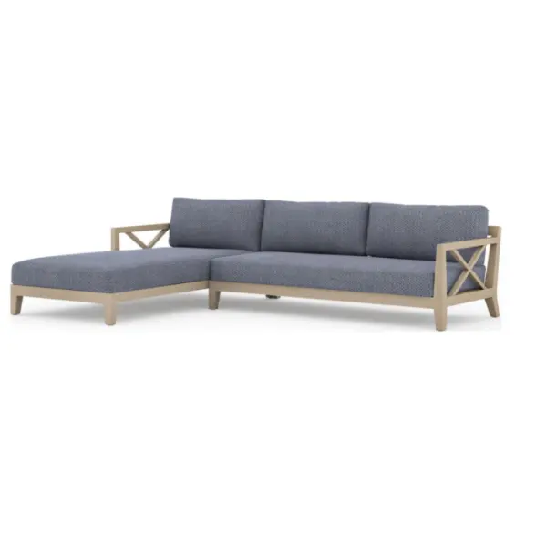 Venta caliente marco de madera de estilo francés con cojines de tela de lino sala de estar sofá conjunto de muebles