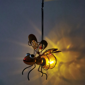 Xách tay đầy màu sắc LED năng lượng mặt trời Bee bướm chuồn chuồn khá đèn lồng cho ngoài trời treo Clip vườn Đảng kỳ nghỉ cảnh quan trang trí - Product Image 3