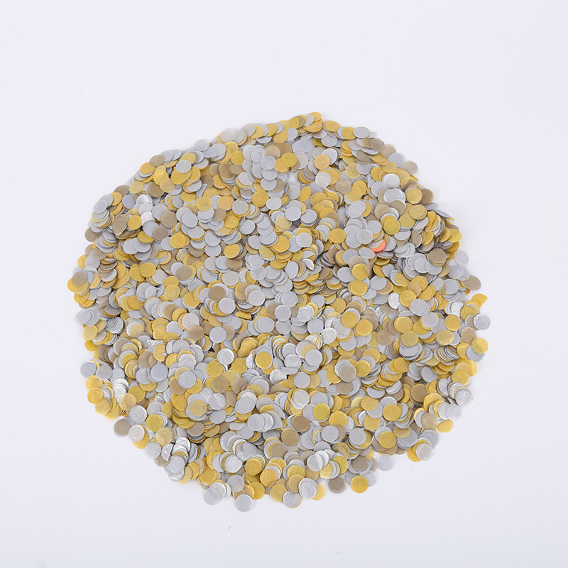 colorful Sprinkle 1 cm gold and silver discs