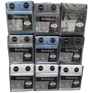 Cheap Fresh 85gsm <strong>Plain</strong> <strong>Color</strong> Polyester Queen Sheet <strong>Set</strong> of 6pcs for Bedroom with Deep Pocket up to Mattress 14&quot; - Product Image 1