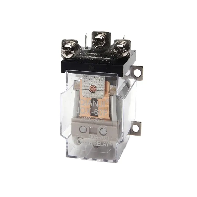 QIANJI 60a 220v dc relay 5 pin 12v mini power trasparente slim flasher starter interruttore elettromagnetico power finder auto latching