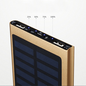 4000毫安时双USB端口通用电源组太阳能电源组带触摸灯发光二极管电池充电器电源组 - Product Image 5