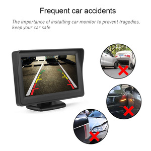 Monitor de vista trasera para salpicadero de coche, dispositivo TFT de 4,3 pulgadas, RCA, Ayuda de marcha atrás para aparcamiento - Product Image 2