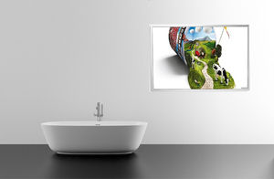 Monitor LCD impermeable IP66, espejo mágico para publicidad, fotomatón, quiosco con Sensor de movimiento