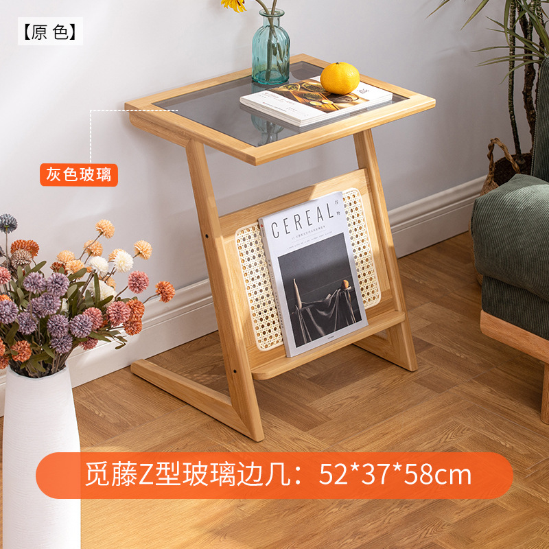 Miteng bedside table, original color, long gray (glass), 52mm.