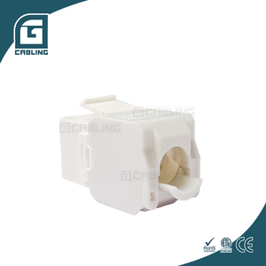 多网络模块Rj45交叉适配器面板安装耦合器梯形插孔6a类发光二极管梯形插孔带封装 - Product Image 6