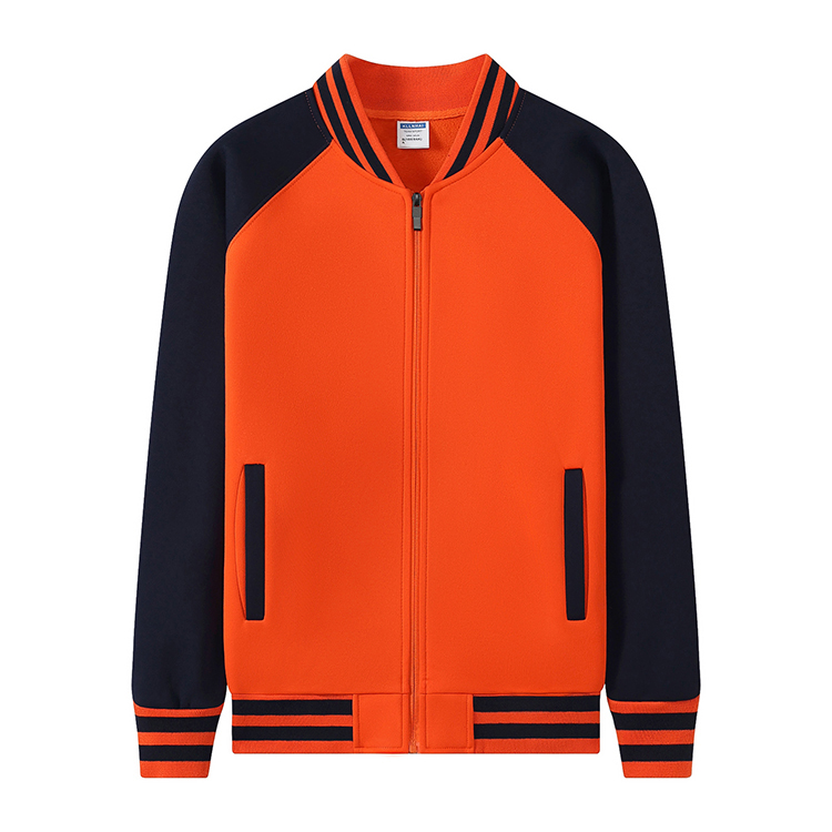 Orange + marine manches