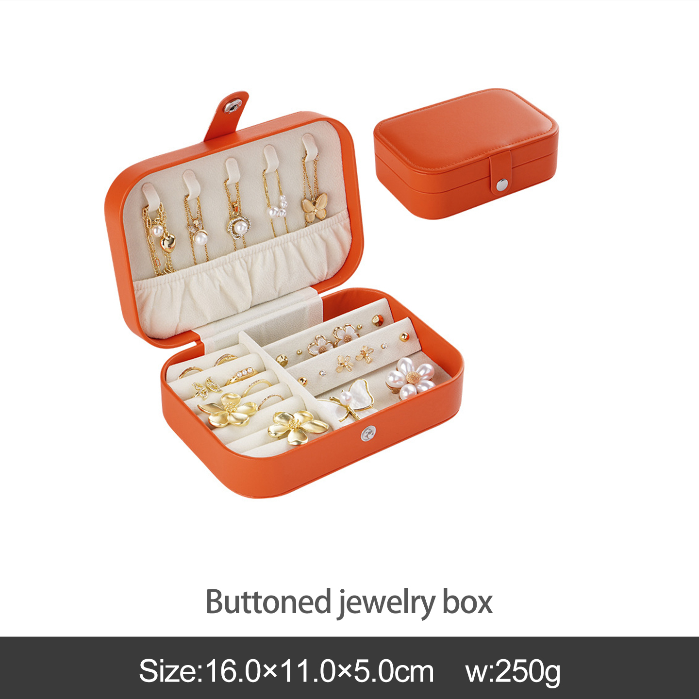 Boîte à bijoux orange