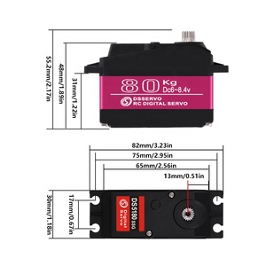 เซอร์โวดิจิตอลกันน้ำแรงบิดสูง,เกียร์โลหะ7.4V 80KG DS5180 SSG 18T Servo สำหรับหุ่นยนต์รถยนต์ Redcat HPI 1/5 RC Baja