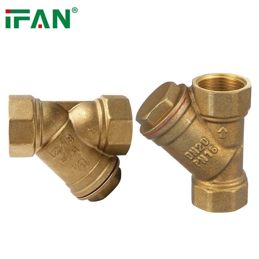 IFAN Hersteller OEM 1/2 "-4" Innengewinde Wasserfilter Messing Y Sieb ventil