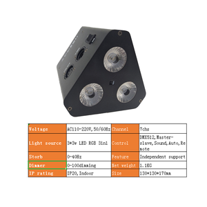 Truss <strong>LED</strong> Battery 3*3W <strong>RGB</strong> 3in1 Par Light with Remote Mini DMX Stage Light with DMX Control Wedding Parties - Product Image 5