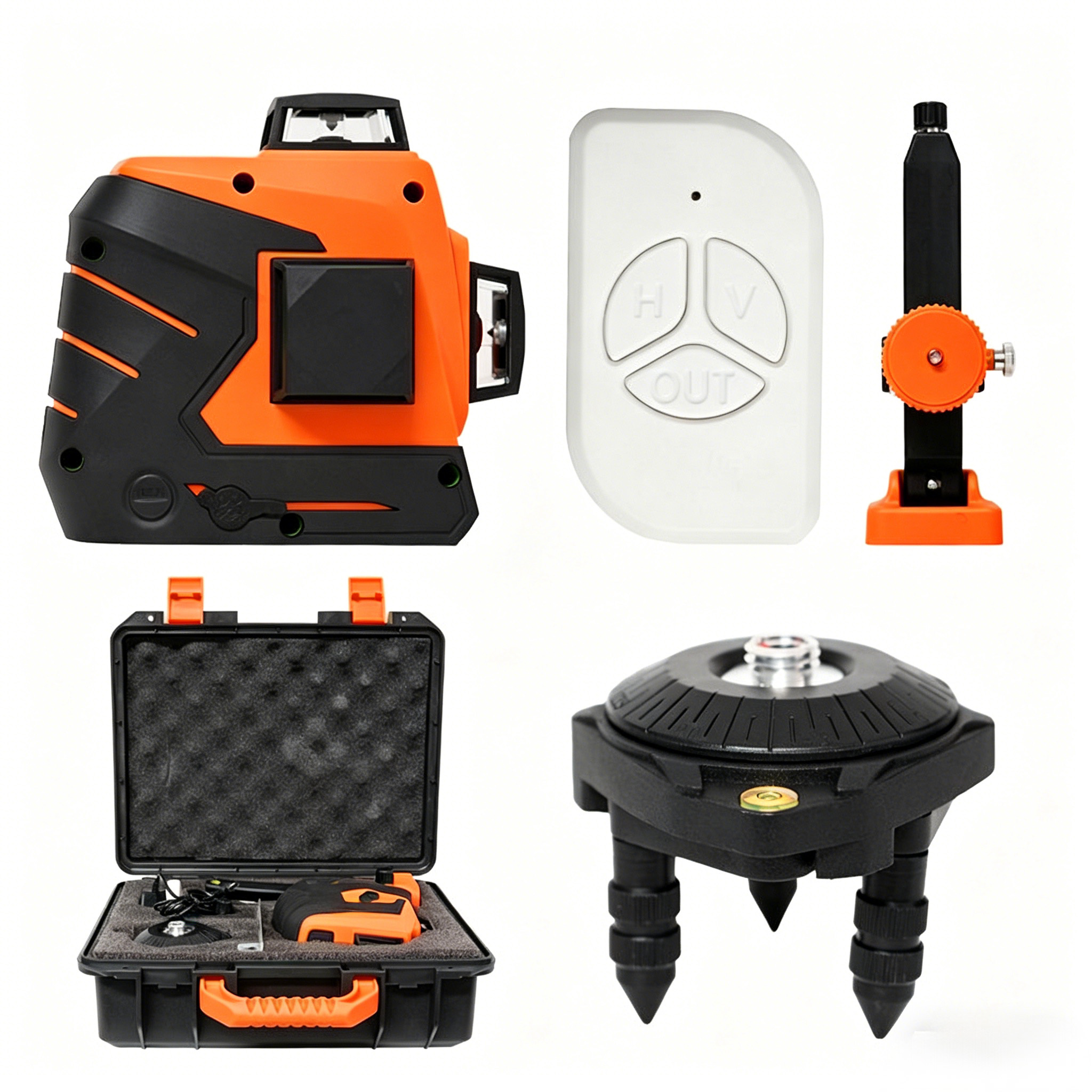 Bolsa de tela de 3 hilos con luz verde, 1 batería externa, 1 cargador.