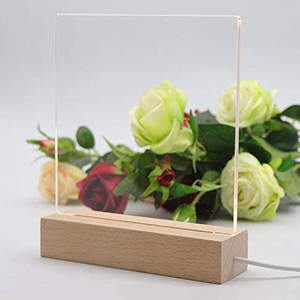 Yaratıcı yeniden yazılabilir Memo 3d akrilik masa lambası kişiselleştirilmiş kalp boş mesaj paneli notu kurulu yazma Led gece lambası tabanı - Product Image 2