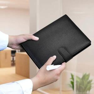 Organizador de cierre magnético de cuero de lujo para negocios, cuaderno planificador con lazo para bolígrafo, cuadernos de 6 anillas de hojas sueltas - Product Image 5