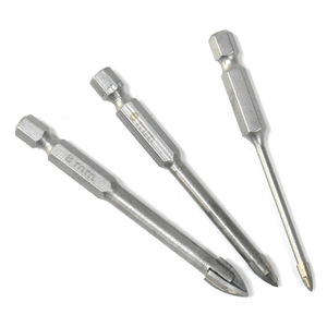 十字四刀片合金钻头多功能壁金属钻孔三角玻璃钻头组 - Product Image 3